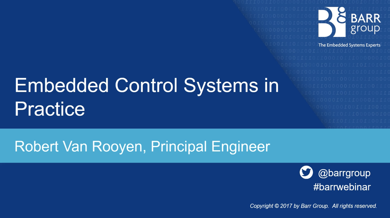 Embedded Control Systems in Practice